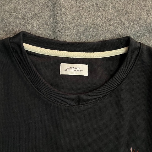 SATURDAYS NYC 2018 "Bowery Paradise" Black Crewneck Sweatshirt MEDIUM NWT - Picture 5 of 13